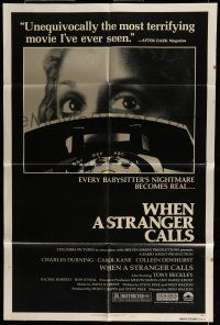 6t931 WHEN A STRANGER CALLS 1sh '79 every babysitter's nightmare becomes real!