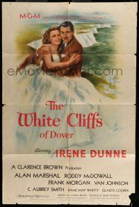 6t938 WHITE CLIFFS OF DOVER style D 1sh '44 Irene Dunne & Alan Marshal in the greatest love story!