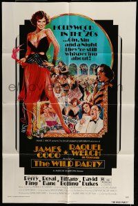 6t951 WILD PARTY 1sh '75 AIP, super sexy flapper Raquel Welch, art by Akimoto!