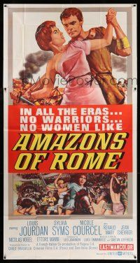 6w418 AMAZONS OF ROME 3sh '63 Jourdan, in all the eras there were no women warriors like this!