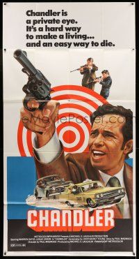 6w451 CHANDLER 3sh '71 private eye Warren Oates, a hard way to make a living, an easy way to die!