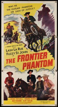 6w503 FRONTIER PHANTOM 3sh '51 great images of cowboys Lash La Rue & Fuzzy St. John on horseback!