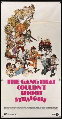 6w507 GANG THAT COULDN'T SHOOT STRAIGHT 3sh '71 Jerry Orbach, wacky gangster art by Mort Drucker!