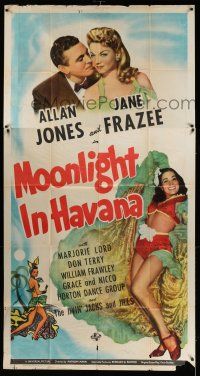 6w591 MOONLIGHT IN HAVANA 3sh '42 Allan Jones, Jane Frazee & Marjorie Lord, romance in Cuba!