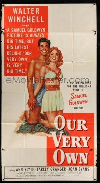 6w606 OUR VERY OWN style B 3sh '50 different art of sexy Ann Blyth & Farley Granger!