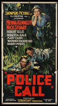6w614 POLICE CALL 3sh '33 Nick Stuart, who looks like Bruce Hershenson, saves man in swamp!