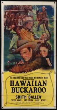 6w645 SMITH BALLEW 3sh '40s great cowboy montage image, Hawaiian Buckaroo!