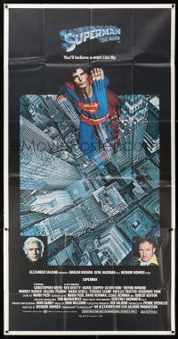 6w656 SUPERMAN 3sh '78 comic book hero Christopher Reeve, Gene Hackman, Marlon Brando