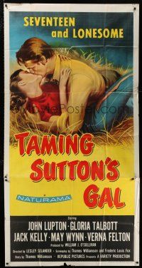6w660 TAMING SUTTON'S GAL 3sh '57 she's seventeen & lonesome and kissing in the hay!