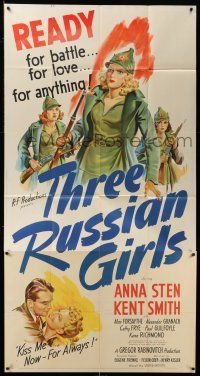 6w666 THREE RUSSIAN GIRLS 3sh '43 art of Anna Sten & sexy girls in uniform, ready for anything!