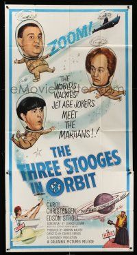 6w667 THREE STOOGES IN ORBIT 3sh '62 astro-nuts Moe, Larry & Curly-Joe meet the sexy Martians!