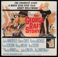 6w160 GEORGE RAFT STORY 6sh '61 sexy Jayne Mansfield, Ray Danton, the Hollywood you never knew!