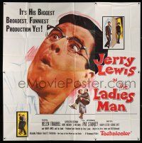6w175 LADIES MAN 6sh '61 girl-shy upstairs-man-of-all-work Jerry Lewis screwball comedy!