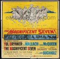 6w181 MAGNIFICENT SEVEN 6sh '60 Yul Brynner, Steve McQueen, John Sturges' 7 Samurai western!