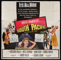 6w210 SOUTH PACIFIC 6sh '59 Rossano Brazzi, Mitzi Gaynor, Rodgers & Hammerstein musical!