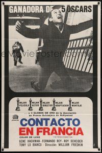 6w297 FRENCH CONNECTION Argentinean '72 Gene Hackman in movie chase climax, William Friedkin