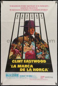 6w308 HANG 'EM HIGH Argentinean '68 Eastwood, they hung the wrong man and didn't finish the job!