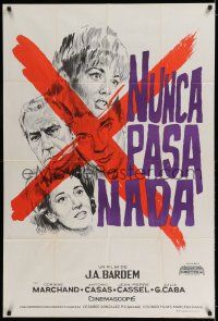 6w348 NOTHING EVER HAPPENS Argentinean '63 Juan Antonio Bardem, different art of Corinne Marchand!