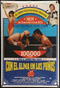 6w389 TOUGH ENOUGH Argentinean '83 different image of Dennis Quaid in the boxing ring!