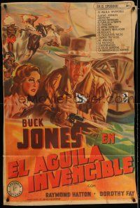 6w403 WHITE EAGLE Argentinean '41 Buck Jones in the greatest serial epic of them all, cool art!