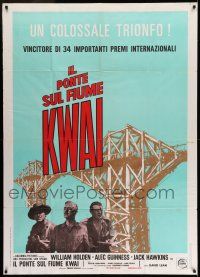 6w738 BRIDGE ON THE RIVER KWAI Italian 1p R70s William Holden, Alec Guinness, David Lean classic!