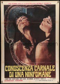 6w756 CONOSCENZA CARNALE DI UNA NINFOMANE Italian 1p '72 art of sexy naked Isabel Sarli by mirror!