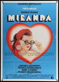 6w884 MIRANDA Italian 1p '85 great Crovato art of sexy Serena Grandi lowering her sunglasses!