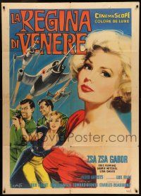 6w918 QUEEN OF OUTER SPACE Italian 1p '58 great different Arnaldo Putzu art of sexy Zsa Zsa Gabor!