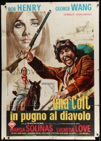 6w978 UNA COLT IN PUGNO AL DIAVOLO Italian 1p '67 great spaghetti western artwork by Piovano!