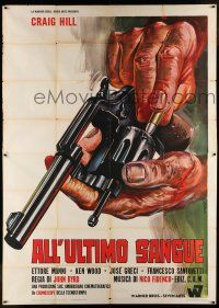 6w033 BURY THEM DEEP Italian 2p '68 All'ultimo sangue, cool reloading gun art by P. Franco!
