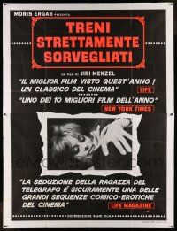 6w036 CLOSELY WATCHED TRAINS Italian 2p R70s Ostre Sledovane Vlaky, classic coming-of-age comedy!