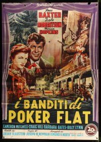 6w088 OUTCASTS OF POKER FLAT Italian 2p '52 different art of Baxter & Robertson by De Amicis!