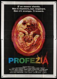 6w095 PROPHECY Italian 2p '79 John Frankenheimer, art monster in embryo by Lehr, she lives!