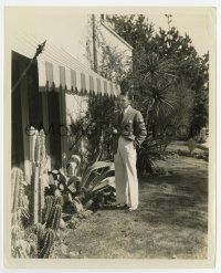 6x136 CLIVE BROOK 8x10 still '30s admiring desert garden at his new Hollywood home by Don English!