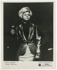 6x200 ETTA JAMES 8.25x10 music publicity still '50s legendary winner of 6 Grammys holding mike!