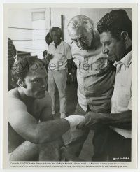 6x214 FAT CITY candid 8x10 still '72 director John Huston talking with Stacy Keach by boxing ring!