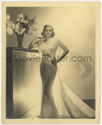 6x344 JEAN HARLOW deluxe 8x10 still '30s super sexy full-length portrait sheer evening gown!