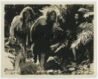 6x069 BIRTH OF EMOTION 8x10 LC '15 great image of cavewoman in bushes watching cavemen!