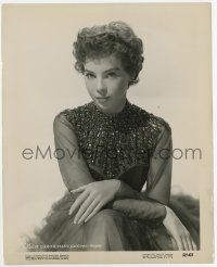 6x398 LESLIE CARON 8.25x10.25 still '52 seated close up wearing cool beaded dress from Lili!