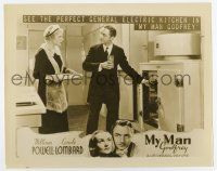 6x482 MY MAN GODFREY 8x10 still '36 butler William Powell helps maid Jean Dixon in the kitchen!