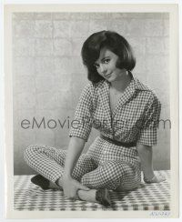 6x491 NATALIE WOOD 8.25x10 still '60s great c/u in gingham jumpsuit sitting with legs crossed!