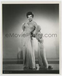 6x520 PAL JOEY 8.25x10 still '57 sexy Rita Hayworth in elegant evening gown & fur boa by Coburn!