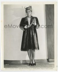 6x558 RAMSAY AMES 8.25x10 still '43 full-length with blonde hair & wearing cool fur coat!