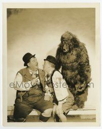 6x671 SWISS MISS 8x10.25 still '38 Oliver Hardy tries to tell Stan Laurel about the ape behind him!