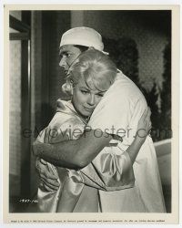 6x693 THRILL OF IT ALL 8x10.25 still '63 close up of pretty Doris Day & James Garner embracing!