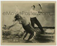 6x697 TIME MACHINE 8x10.25 still '60 great close up of Rod Taylor with torch attacking Morlock!