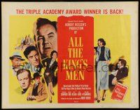 6y017 ALL THE KING'S MEN 1/2sh R58 Louisiana Governor Huey Long biography with Broderick Crawford!