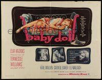 6y031 BABY DOLL 1/2sh '57 Elia Kazan, classic image of sexy troubled teen Carroll Baker!