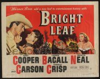 6y059 BRIGHT LEAF 1/2sh '50 great romantic close up of Gary Cooper & sexy Lauren Bacall!