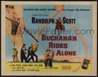 6y062 BUCHANAN RIDES ALONE 1/2sh '58 Boetticher, noose was always waiting for Randolph Scott!